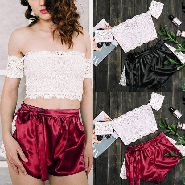 bras sets pajama set women plus size -3xl bra lace off shoulder lingerie satin shorts with garter sleepwear belt langerie, Red;black
bras sets pajama set women plus size -3xl bra lace off shoulder lingerie satin shorts with garter sleepwear belt langerie, Red;black