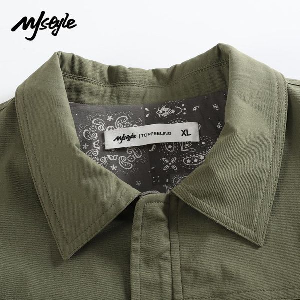 men's jackets mjstyle 2021 fall winter mens workwear style army green jacket zipper closure coats american outerwear 721660015, Black;brown
men's jackets mjstyle 2021 fall winter mens workwear style army green jacket zipper closure coats american outerwear 721660015, Black;brown