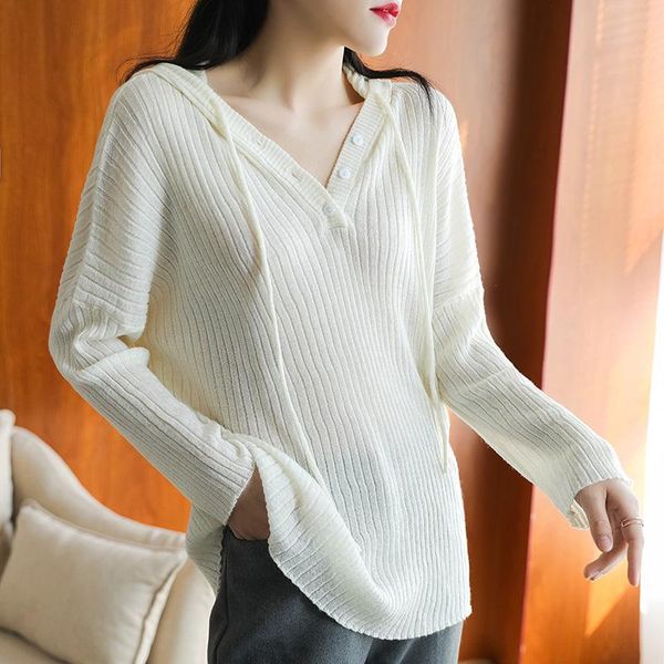 women's sweaters adishree 2021 woman winter 100% cashmere and autumn knitted pullovers warm female thickening hooded, White;black
women's sweaters adishree 2021 woman winter 100% cashmere and autumn knitted pullovers warm female thickening hooded, White;black