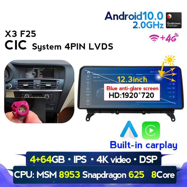 player 12.3" ips 4g android 10 car dvd radio multimedia for x3 f25 x4 f26 cic nbt system autoradio headunit navigation gps
player 12.3" ips 4g android 10 car dvd radio multimedia for x3 f25 x4 f26 cic nbt system autoradio headunit navigation gps