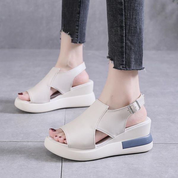 sandals thick-soled fashion women's shoes 2021 summer fish mouth slope with retro simple roman platform women, Black
sandals thick-soled fashion women's shoes 2021 summer fish mouth slope with retro simple roman platform women, Black