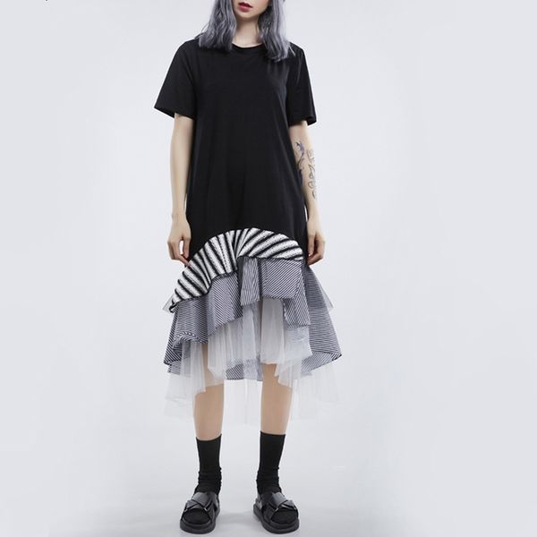 dresses patchwork striped mesh for women o neck short sleeve casual loose es female fashion clothing summer, Black;gray
dresses patchwork striped mesh for women o neck short sleeve casual loose es female fashion clothing summer, Black;gray