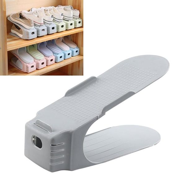 5pcs adjustable shoe rack one piece simple double layer storage space-saving shoes organizer random col clothing & wardrobe
5pcs adjustable shoe rack one piece simple double layer storage space-saving shoes organizer random col clothing & wardrobe