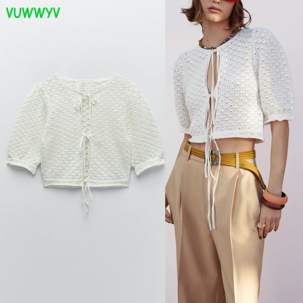 summer fashion jacquard mesh knit crop women short puff sleeve ruffle jersey woman blouses chic casual streetwear 210430, White
summer fashion jacquard mesh knit crop women short puff sleeve ruffle jersey woman blouses chic casual streetwear 210430, White