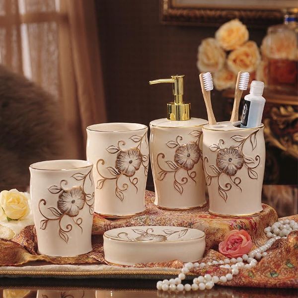 bathroom supplies ceramic pattern lotion bottle mouthwash cup toothbrush holder simple storage decoration bath accessory set
bathroom supplies ceramic pattern lotion bottle mouthwash cup toothbrush holder simple storage decoration bath accessory set