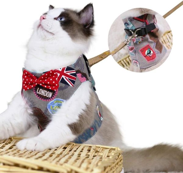 cat collars & leads glcs glaucus harness and leash set pet collar vest with bowknot polka dot easy on jacket for walking running
cat collars & leads glcs glaucus harness and leash set pet collar vest with bowknot polka dot easy on jacket for walking running