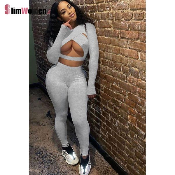 women's two piece pants gym set tracksuit for women skinny criss cross cleavage crop and stretchy legging matching female sportswear, White
women's two piece pants gym set tracksuit for women skinny criss cross cleavage crop and stretchy legging matching female sportswear, White
