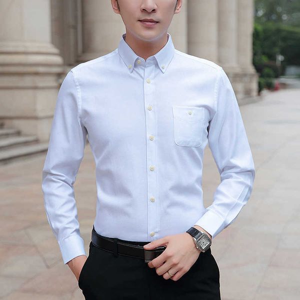 korean fashion mens blouse solid color white gray oxford shirts slim fit cotton long sleeve shirt 4xl 5xl 210528, White;black
korean fashion mens blouse solid color white gray oxford shirts slim fit cotton long sleeve shirt 4xl 5xl 210528, White;black