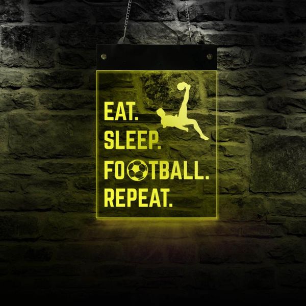 wall lamps eat sleep football repeat multi-color led acrylic neon board kicking ball soccer team players electronic lighted sign club decor
wall lamps eat sleep football repeat multi-color led acrylic neon board kicking ball soccer team players electronic lighted sign club decor