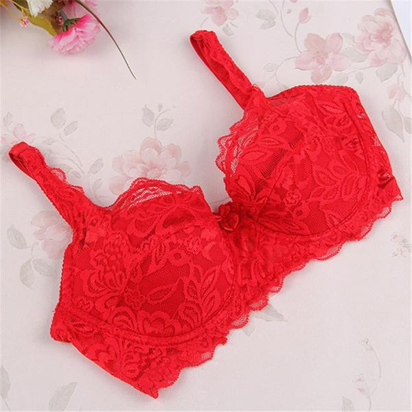 bras women underwear 3/4 cup padded lace sheer bra bralelingerie brassiere soutien gorge ly6, Red;black
bras women underwear 3/4 cup padded lace sheer bra bralelingerie brassiere soutien gorge ly6, Red;black