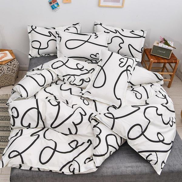 bedding sets black and white bed linens abstract bedclothes size housse de couette double set king cover
bedding sets black and white bed linens abstract bedclothes size housse de couette double set king cover