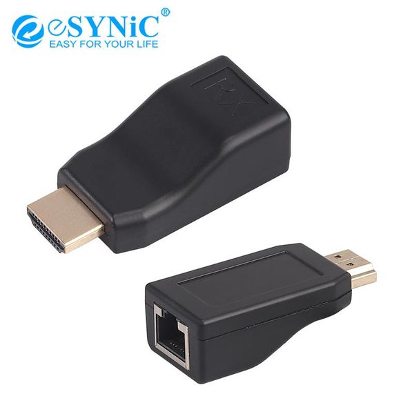 audio cables & connectors esynic 2pcs signal extender to rj45 over cat 5e/6 network ethernet adapter 1080p 4k tx rx
audio cables & connectors esynic 2pcs signal extender to rj45 over cat 5e/6 network ethernet adapter 1080p 4k tx rx
