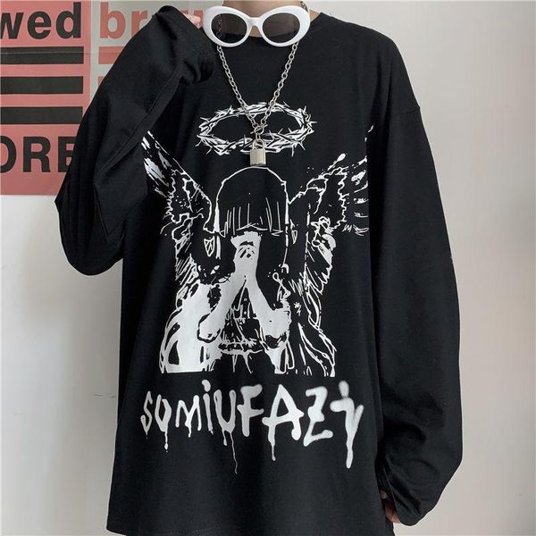 men's t-shirts cool rock t shirts japanese hip hop harajuku punk streetwear spring kawaii long sleeve japan loose black shirt femme, White;black
men's t-shirts cool rock t shirts japanese hip hop harajuku punk streetwear spring kawaii long sleeve japan loose black shirt femme, White;black