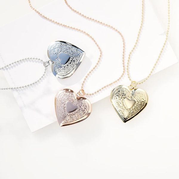 promotion fashion love heart shape po frame setting can open locket pendant necklace european and american jewelry necklaces, Silver
promotion fashion love heart shape po frame setting can open locket pendant necklace european and american jewelry necklaces, Silver