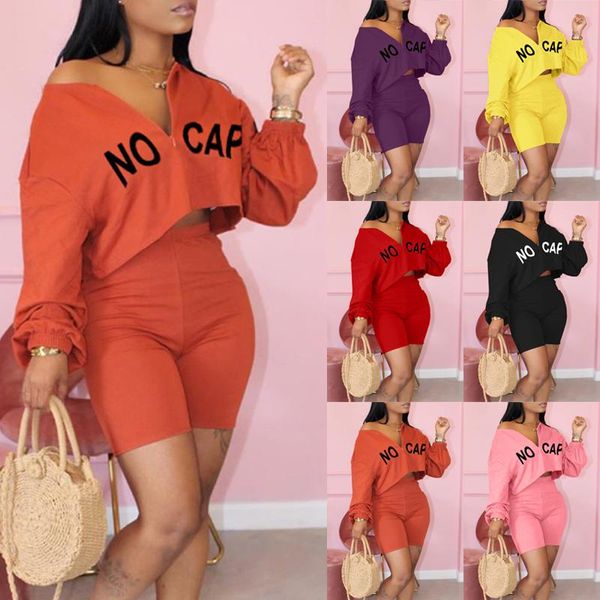 ly fashion women letter print zipper long sleeves casual shorts outfits women's tracksuits, Gray
ly fashion women letter print zipper long sleeves casual shorts outfits women's tracksuits, Gray