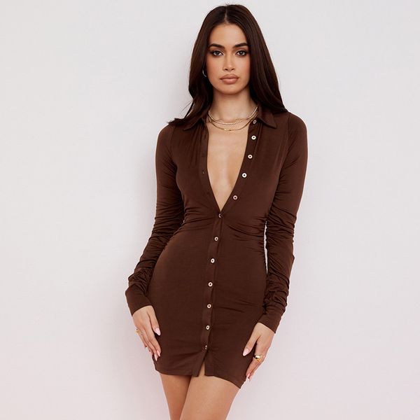 new women's temperament stretch slim long-sleeved cardigan pure color casual short skirt maxi dresses for women 210422, Black;gray
new women's temperament stretch slim long-sleeved cardigan pure color casual short skirt maxi dresses for women 210422, Black;gray
