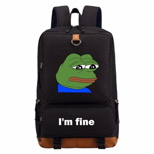 sad frog i'm fine funny backpack shoulder travel school bag bookbag for teenagers casual lapbags rucksack
sad frog i'm fine funny backpack shoulder travel school bag bookbag for teenagers casual lapbags rucksack