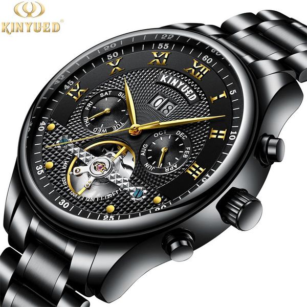 wristwatches mechanical watch stainless steel tourbillon design multi-function calendar kinyued automatic men fashion, Slivery;brown
wristwatches mechanical watch stainless steel tourbillon design multi-function calendar kinyued automatic men fashion, Slivery;brown