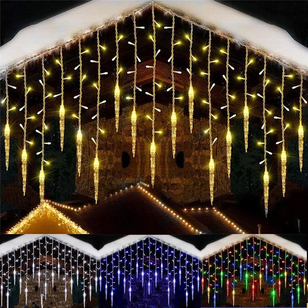 strings led christmas lights garland curtain string indoor/outdoor icicle fairy light for home wedding garden year decoration
strings led christmas lights garland curtain string indoor/outdoor icicle fairy light for home wedding garden year decoration