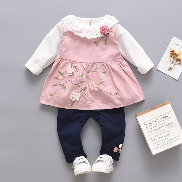 2021 Spring Autumn Newborn Baby Girls Clothing Set Flower Long-Sleeved T-shirt+ Pants Sport Suit Fashion Kids Clothing Sets, Pink
2021 Spring Autumn Newborn Baby Girls Clothing Set Flower Long-Sleeved T-shirt+ Pants Sport Suit Fashion Kids Clothing Sets, Pink
