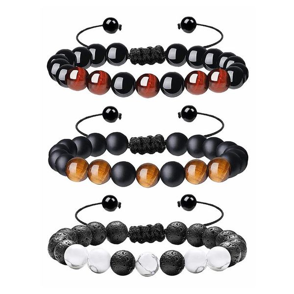 beaded, strands hiyong natural stone bracelets handmade tiger eye beads bracelet braided rope black agate adjustable women men bangles
beaded, strands hiyong natural stone bracelets handmade tiger eye beads bracelet braided rope black agate adjustable women men bangles
