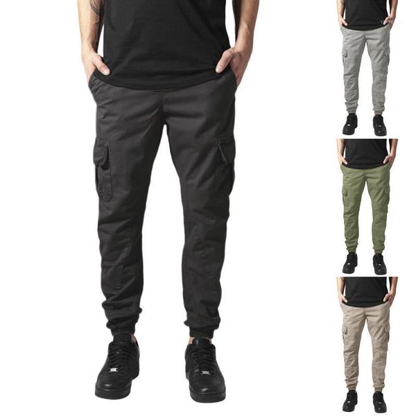 men's pants casual cargo leisure sports slim-fitting foot-binding and multi-pocket trousers solid tracksuit clothing, Black
men's pants casual cargo leisure sports slim-fitting foot-binding and multi-pocket trousers solid tracksuit clothing, Black