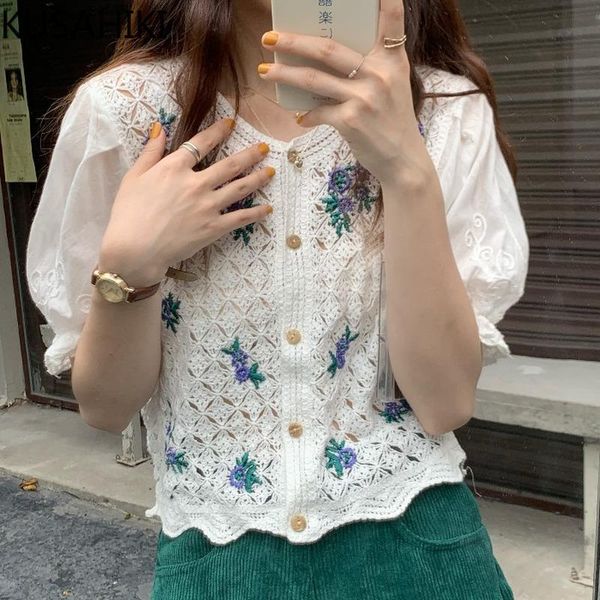women's blouses & shirts kusahiki summer lace hook women floral embroidery patchwork puff sleeve shirt 2021 fashion blouse feminimos 6, White
women's blouses & shirts kusahiki summer lace hook women floral embroidery patchwork puff sleeve shirt 2021 fashion blouse feminimos 6, White