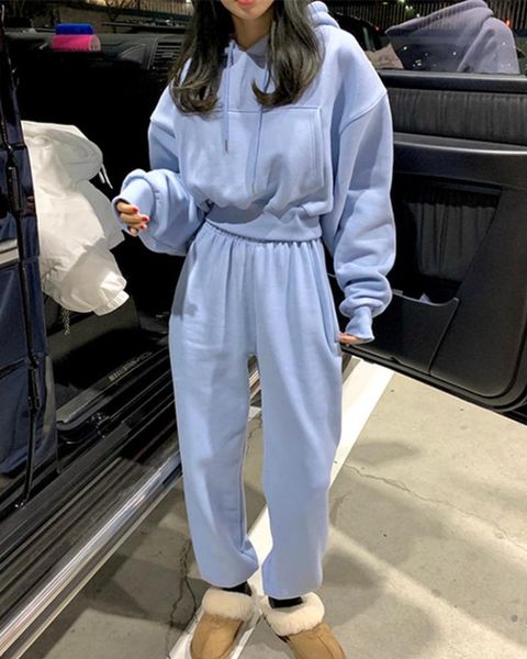 women's two piece pants 2021 hoodie two-piece velvet warm sweatpants sportswear suit autumn winter casual pullover kangaroo pocket, White
women's two piece pants 2021 hoodie two-piece velvet warm sweatpants sportswear suit autumn winter casual pullover kangaroo pocket, White