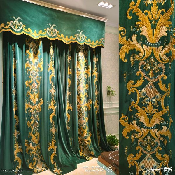 curtain & drapes european velvet high living room dupleff villas to cover the high-end american atmospheric luxury finished luxury. 
curtain & drapes european velvet high living room dupleff villas to cover the high-end american atmospheric luxury finished luxury.