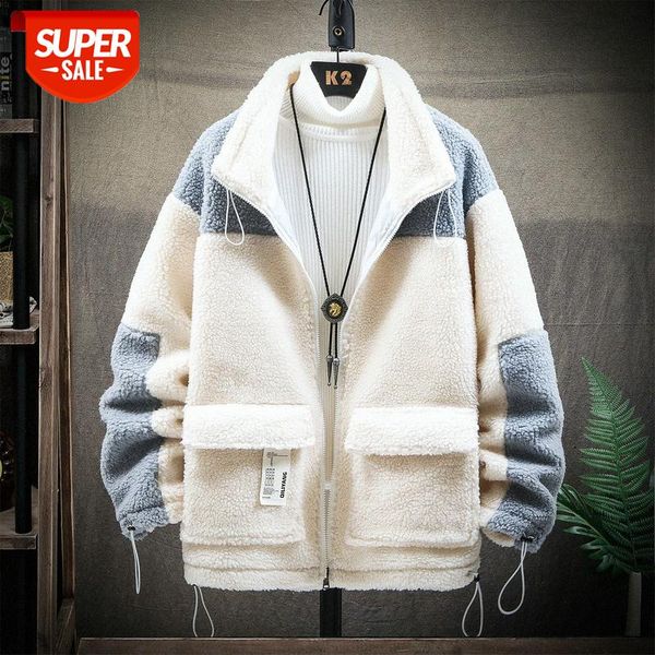 men's lamb wool coat korean style stand-up collar tooling padded jacket day plus velvet warm cotton #0u48, Black;brown
men's lamb wool coat korean style stand-up collar tooling padded jacket day plus velvet warm cotton #0u48, Black;brown