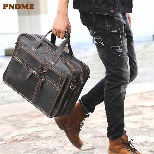 briefcases pndme retro men large-capacity multi-pocket briefcase business travel natural genuine leather messenger bag
briefcases pndme retro men large-capacity multi-pocket briefcase business travel natural genuine leather messenger bag