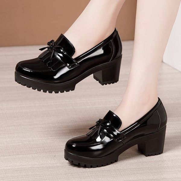 women pumps bowknot slip on tassels thick heels fashion vintage shoes for party leather footweardgt65 dress, Black
women pumps bowknot slip on tassels thick heels fashion vintage shoes for party leather footweardgt65 dress, Black