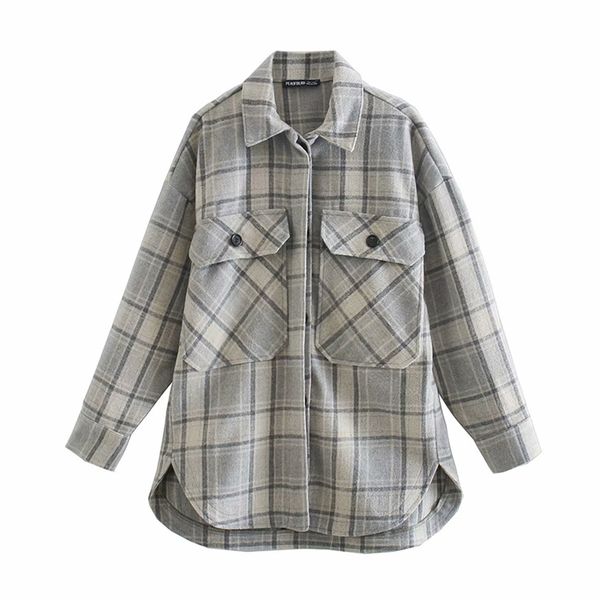 vintage stylish pockets oversized plaid jacket coat women fashion lapel collar long sleeve loose outerwear chic 210531, Black;brown
vintage stylish pockets oversized plaid jacket coat women fashion lapel collar long sleeve loose outerwear chic 210531, Black;brown