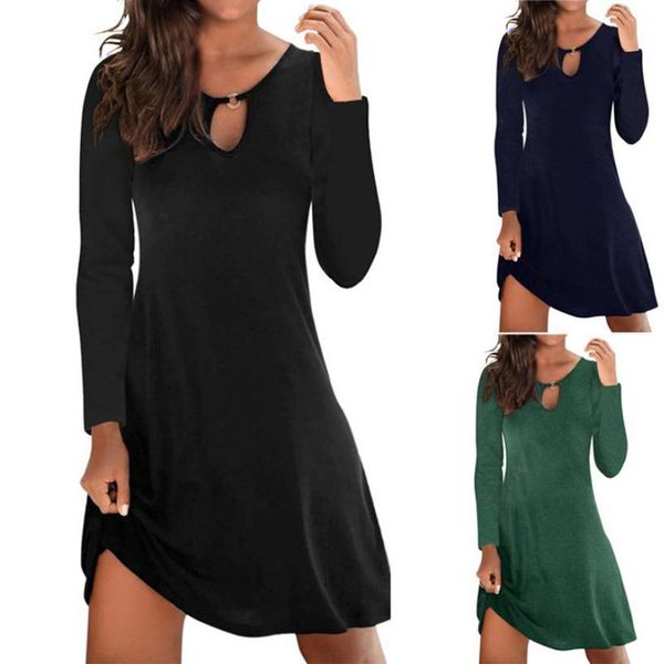 casual dresses 2021 women autumn elegant solid pullover long sleeve short dress loose fashion neck t shirt party vestidos s-5xl, Black;gray
casual dresses 2021 women autumn elegant solid pullover long sleeve short dress loose fashion neck t shirt party vestidos s-5xl, Black;gray