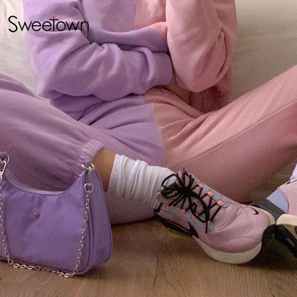 colorblock women baggy jogger sweatpants casual elastic high waist sporty fashion trousers femme streetwear harem pants, Black;white
colorblock women baggy jogger sweatpants casual elastic high waist sporty fashion trousers femme streetwear harem pants, Black;white