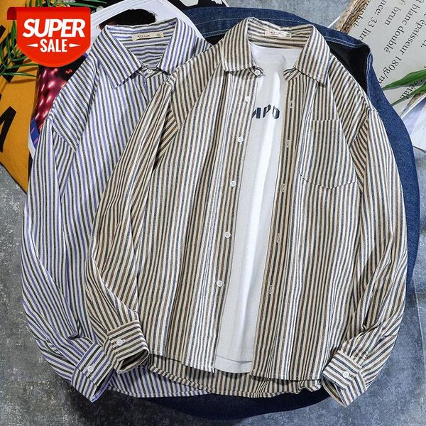 men's vertical stripes casual thin shirt hong kong romantic long-sleeved loose for men #wk2s, White;black
men's vertical stripes casual thin shirt hong kong romantic long-sleeved loose for men #wk2s, White;black