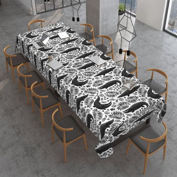 table cloth black and white alligator foliage background rectangular tablecloth 152cmx305cm decorative
table cloth black and white alligator foliage background rectangular tablecloth 152cmx305cm decorative
