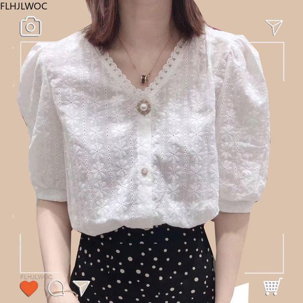 women's blouses & shirts hollow out crochet lace summer puff sleeve cute sweet casual white purple single-breasted button chic
women's blouses & shirts hollow out crochet lace summer puff sleeve cute sweet casual white purple single-breasted button chic