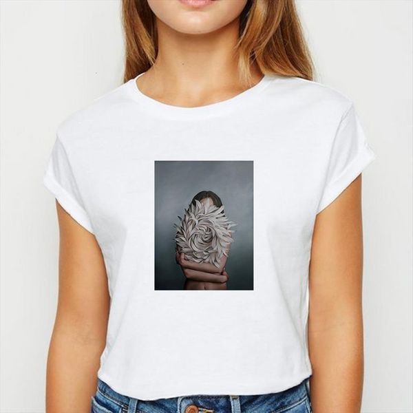 fashion feather flower girl womens t shirts hip hop streetwear graphic ropa mujer spring summer tee o neck, White
fashion feather flower girl womens t shirts hip hop streetwear graphic ropa mujer spring summer tee o neck, White