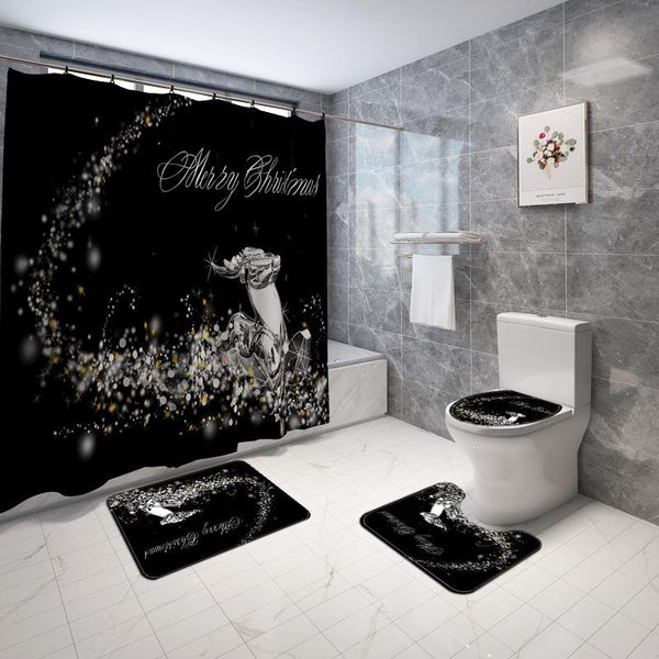 elk printing bath mats and bathroom waterproof shower curtain set non-slip foot mat toilet seat cover carpet rug
elk printing bath mats and bathroom waterproof shower curtain set non-slip foot mat toilet seat cover carpet rug