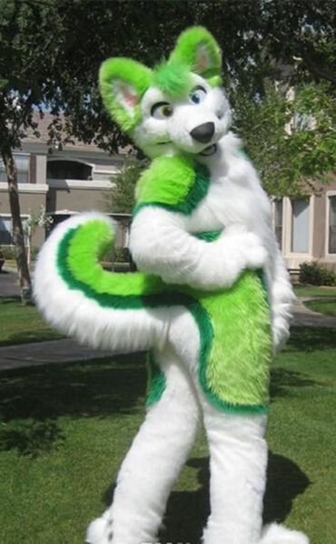 mascot costumes green husky fursuit mascot costume plush size cartoon fancy dress costume for halloween party event, Red;yellow
mascot costumes green husky fursuit mascot costume plush size cartoon fancy dress costume for halloween party event, Red;yellow