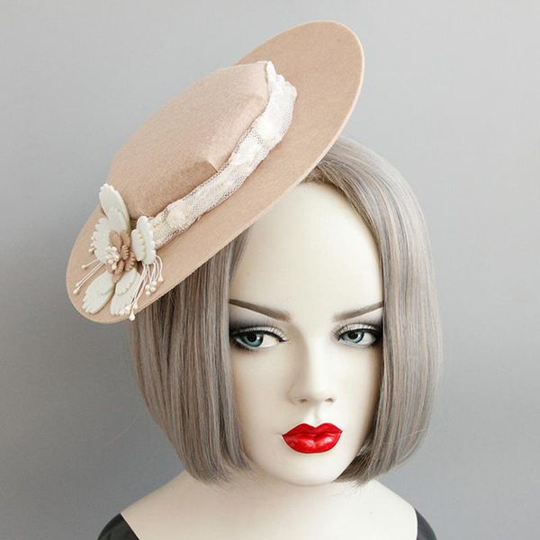 stingy brim hats pink women fedora hat 2021 autumn winter vintage brimless flat plain appliques lace girls fashion party elegant cute, Blue;gray
stingy brim hats pink women fedora hat 2021 autumn winter vintage brimless flat plain appliques lace girls fashion party elegant cute, Blue;gray