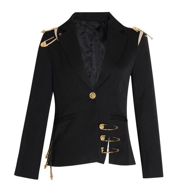 women's suits & blazers pin decoration dress suit women 2021 mesh splicing long sleeve slim coat jacket, White;black
women's suits & blazers pin decoration dress suit women 2021 mesh splicing long sleeve slim coat jacket, White;black