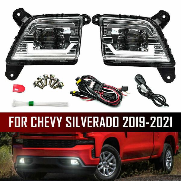 new led drl daytime run light fog lamp headlights driving lights for chevy silverado 2019-2020 -2021 with switch wirting kit car
new led drl daytime run light fog lamp headlights driving lights for chevy silverado 2019-2020 -2021 with switch wirting kit car