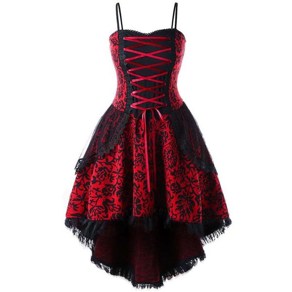 gothic vintage lace patchwork women dress plus size goth bandage ladies spaghetti strap streetwear 5xl cosplay clothing casual dresses, Black;gray
gothic vintage lace patchwork women dress plus size goth bandage ladies spaghetti strap streetwear 5xl cosplay clothing casual dresses, Black;gray