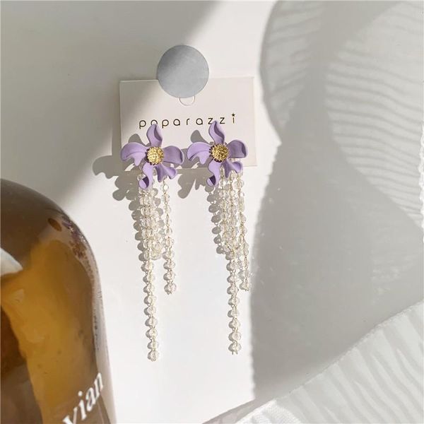 fashion temperament of restoring ancient ways is purple flower long tassel earrings women jewelry, gift accessories stud, Golden;silver
fashion temperament of restoring ancient ways is purple flower long tassel earrings women jewelry, gift accessories stud, Golden;silver