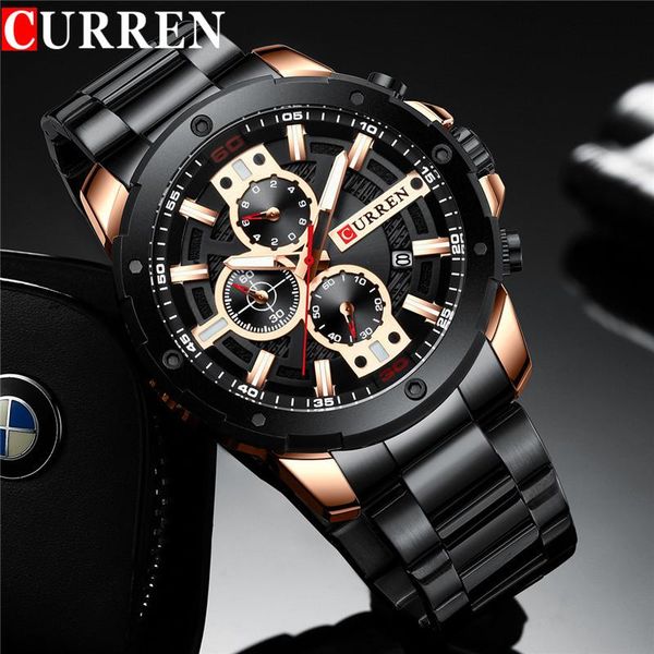 wristwatches curren watch men waterproof chronograph military male clock stainless steel business man sport wristwatch 8336, Slivery;brown
wristwatches curren watch men waterproof chronograph military male clock stainless steel business man sport wristwatch 8336, Slivery;brown