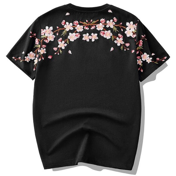 men's t-shirts embroidery t shirt men women flower loose casual summer cotton hip hop tee short sleeve male harajuku streetwear, White;black
men's t-shirts embroidery t shirt men women flower loose casual summer cotton hip hop tee short sleeve male harajuku streetwear, White;black