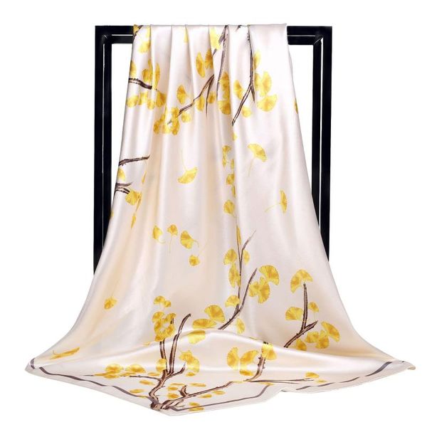 scarves 90cm ginkgo tree silk scarf women fashion head square lady shawls foulard satin hijab, Blue;gray
scarves 90cm ginkgo tree silk scarf women fashion head square lady shawls foulard satin hijab, Blue;gray