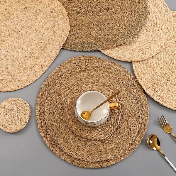 mats & pads handmade weave non-slip placemat corn hull for table dinne round insulation home decor
mats & pads handmade weave non-slip placemat corn hull for table dinne round insulation home decor